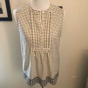 J crew factory polka dot blouse size 6
